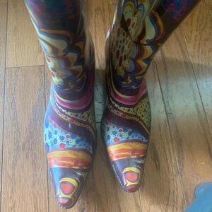 Colorful Abstract Women's Boots